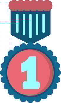 1st Prize Flat Icon vector