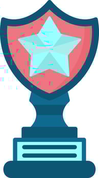 Trophy Star Flat Icon vector