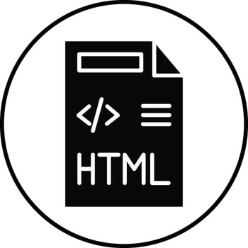 HTML File Illustration Icon vector