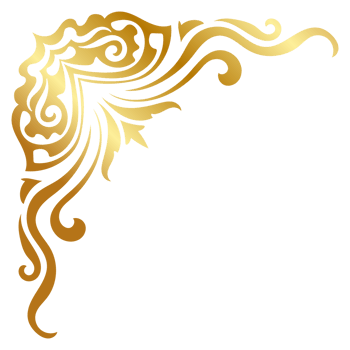 Golden vintage corner, a luxurious corner for decorating cards. png