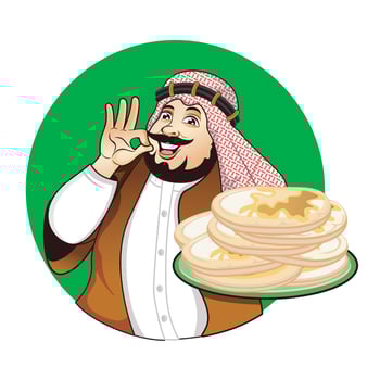 Delicious Pita bread vector