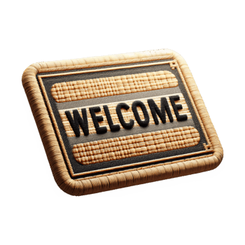 welcome sign on a wooden background png