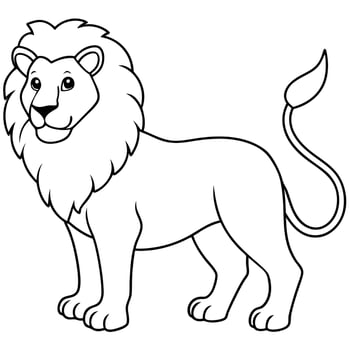 Printable Lion Coloring Page vector