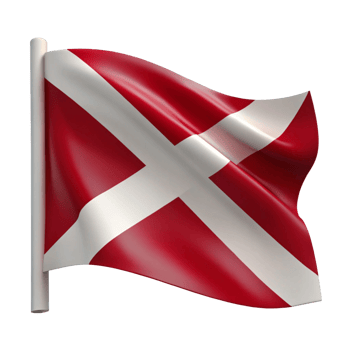 Detailed 3D Rendering of the Flag of Alabama png