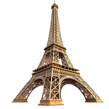 Eiffel Tower Isolated with Clear Transparent Background png