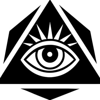 All Seeing Eye Pyramid Symbol Illustration for Mystical and Esoteric Design Concepts vector
