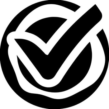 Bold Check Mark Symbolizing Approval and Confirmation vector