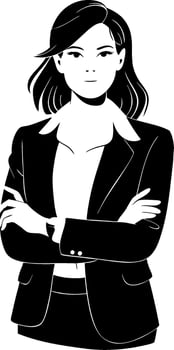 Confident Businesswoman Illustration in Professional Attire Art vector