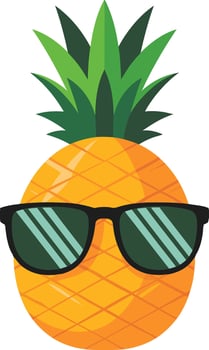 Cool Sunglasses Pineapple Summer Fun Concept Illustration vector