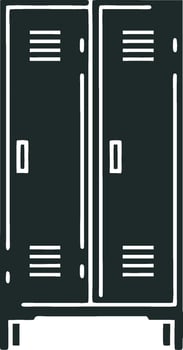 Illustration of School Lockers for Gym and Fitness Storage Solutions vector