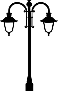 Vintage Street Lamp Illustration Urban Lighting Design vector