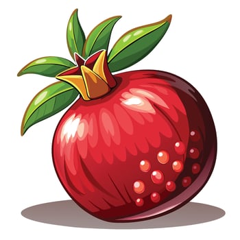 illustration of a red pomegranate vector