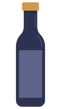 Bottle beer flat icon isolated on white background. vector