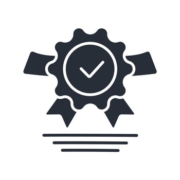 certified icon. .Editable stroke.linear style sign for use web design,logo.Symbol illustration. vector