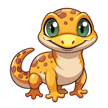 a cartoon lizard with big eyes and a big nose vector