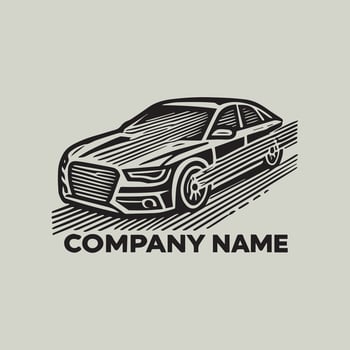Laser Beam Cuts Car Logo vector