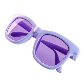 blue violet color, sunglasses, transparent background png