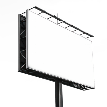 blank billboard on transparent background png