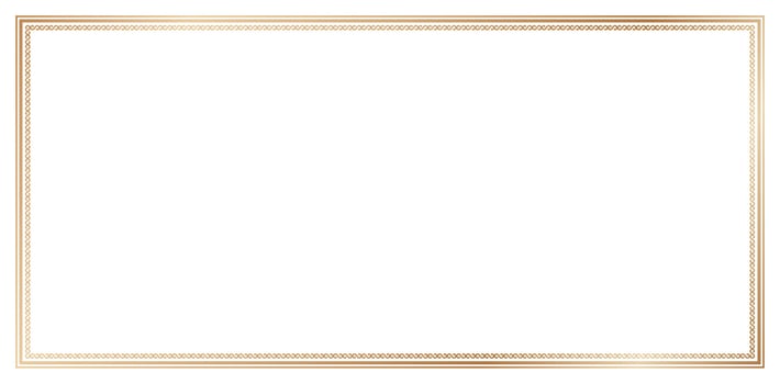 rectangle golden frame line swirl isolated white background for deco art simple line corner, Empty page decoration, picture frame, invitations and greeting cards templates, decorative frames, heading vector