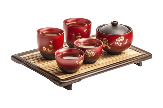 Celebrating chinese new year with traditional tea ceremony png
