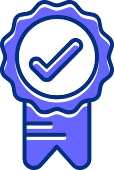 Badge Filled Slip Style Icon vector
