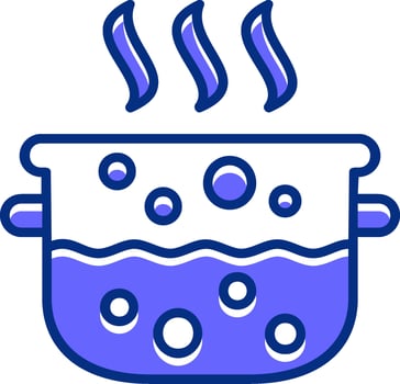 Water Boiling Filled Slip Style Icon vector