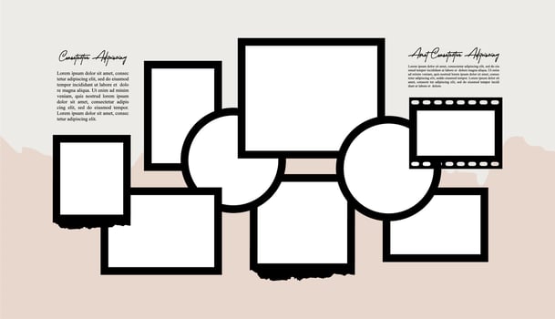 photo frame collage template vector