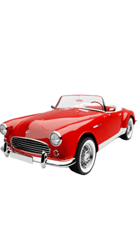 A classic red convertible sports car, showcasing vintage design and elegance. png