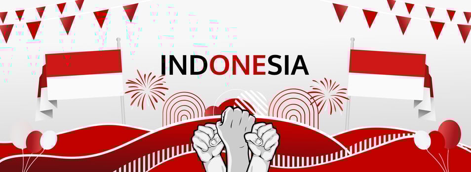Indonesian National Independence Day Poster on August 17. A design to honor the spirit of freedom and unity. vector
