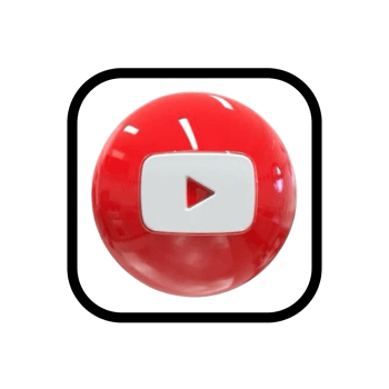 Youtube logo red with black outline png