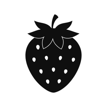 Minimalist strawberry silhouette design vector