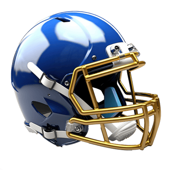 a blue football helmet on a white background png