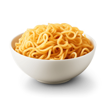 noodles in bowl on transparent background png