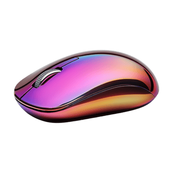 A computer mouse with a rainbow colored background png