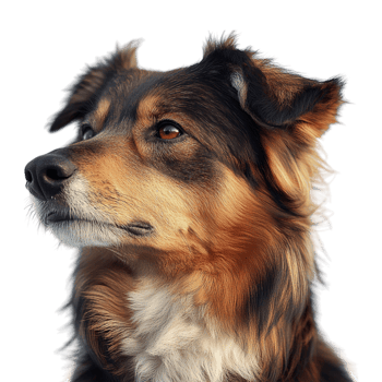 A dog with a long face and a long neck png