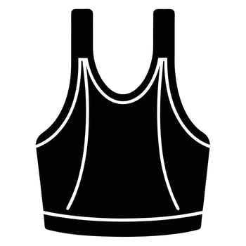 Race Bib Silhouette on White Background vector