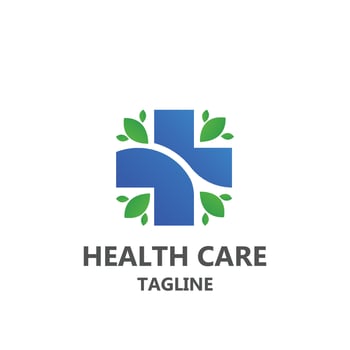 Health care Logo design.Natural Medical Service vector