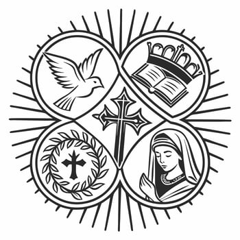 The logo for the catholic church vector