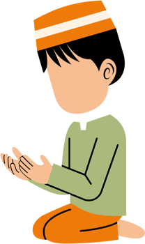 prayer clipart - muslim boy praying png