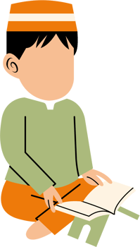 Muslim Boy Reading Quran png
