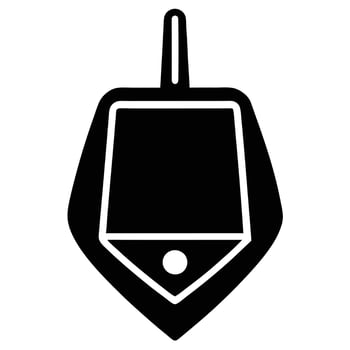 GPS Device Silhouette on White Background vector