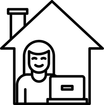 Work From Home Icon Design Symbol vector