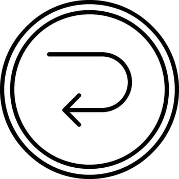 U Turn Icon Design Symbol vector