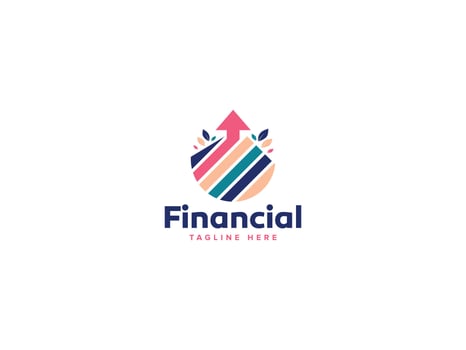 Stylish Financial Services Logo Collection, Modern Financial Symbols vector