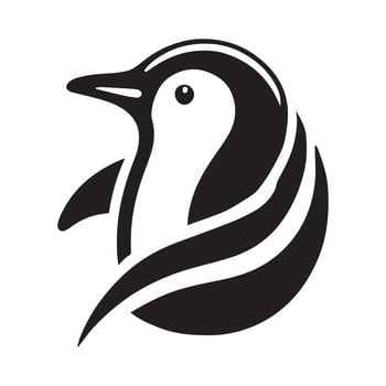 black icon for penguin vector