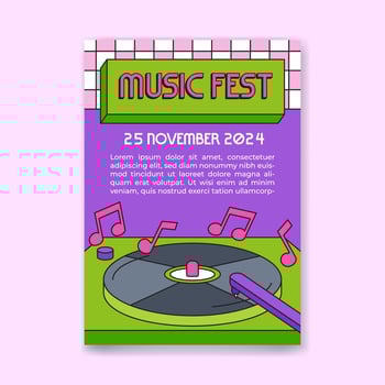 Music Festival Promotional Poster Design vector