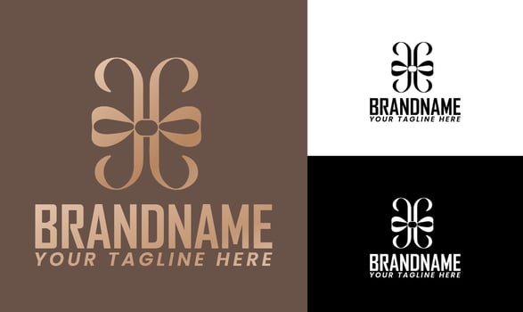 Modern Ribbon Inspired Logo Design for Luxury Fashion and Lifestyle Brands vector