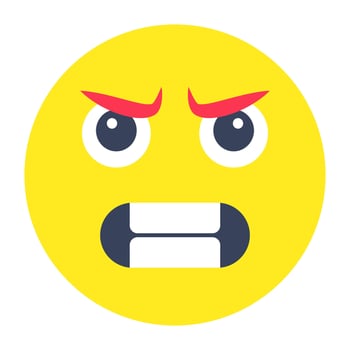 Perfect design icon of grimacing face vector