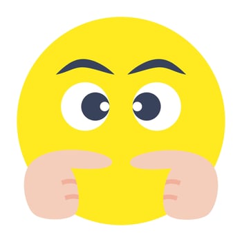 A colored design icon of me meme face vector