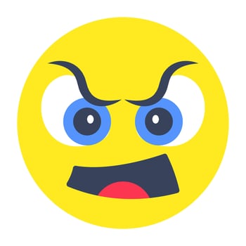 A creative design icon of surprised face vector